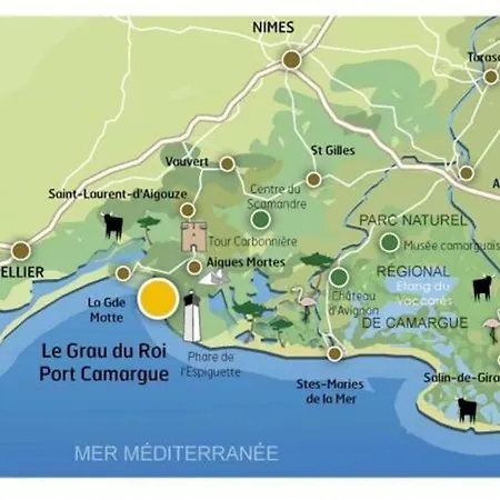 - 2min & Plages - Grau Du Roi Le Grau-du-Roi